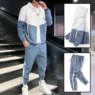 2025 Men Tracksuit Casual Joggers Hooded