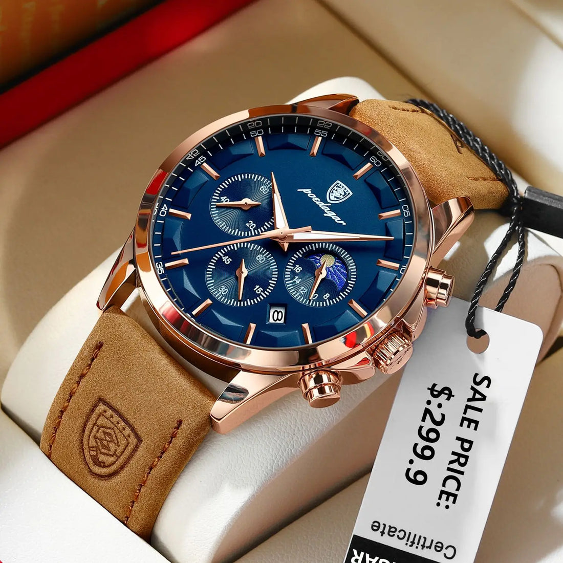 Poedagar Luxury Sports Chronograph Watch