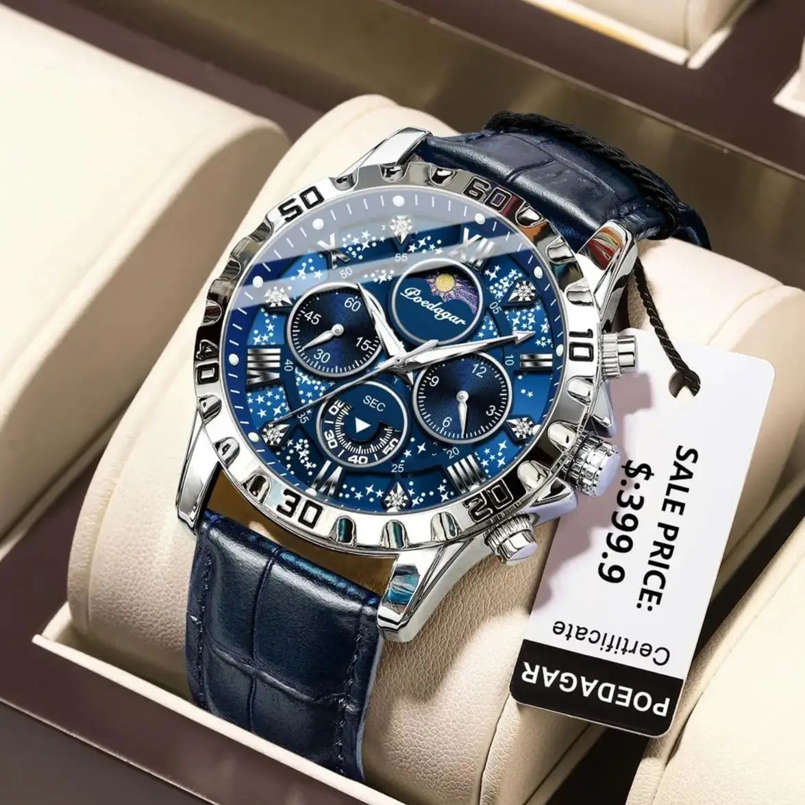 Poedagar Luxury Chronograph Watch