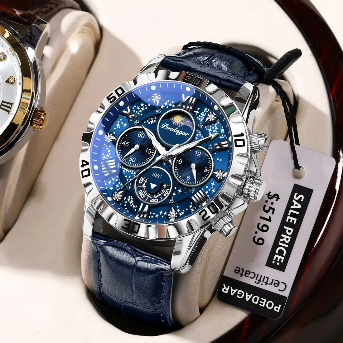 Poedagar Luxury Chronograph Watch