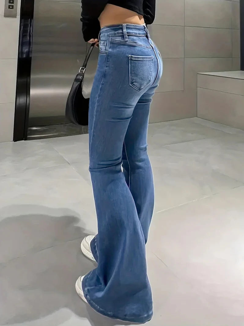 High-Waist Bootcut Slimming Jeans