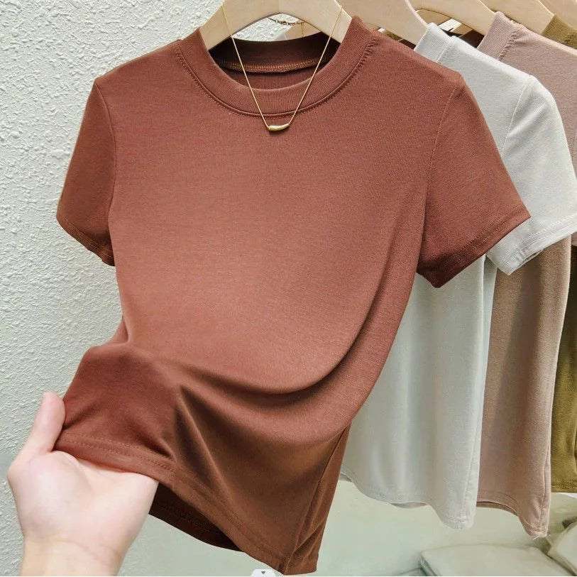 Women's Ribbed Crew T-Shirt