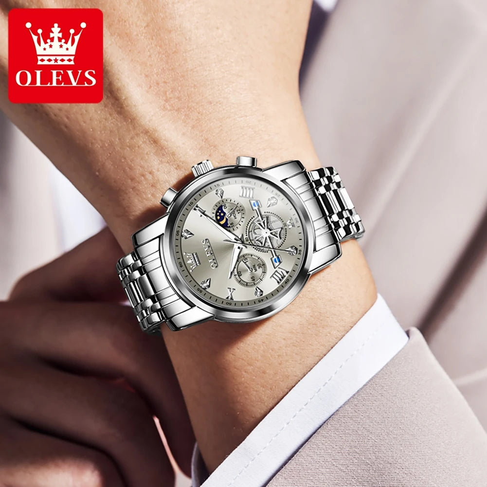 Olevs Classic Multifunctional Chronograph Watch