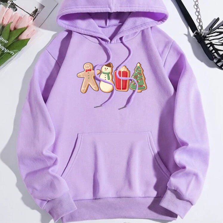 Autumn And Winter Printing Graphic Drawstring Hoodie